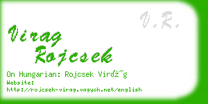 virag rojcsek business card